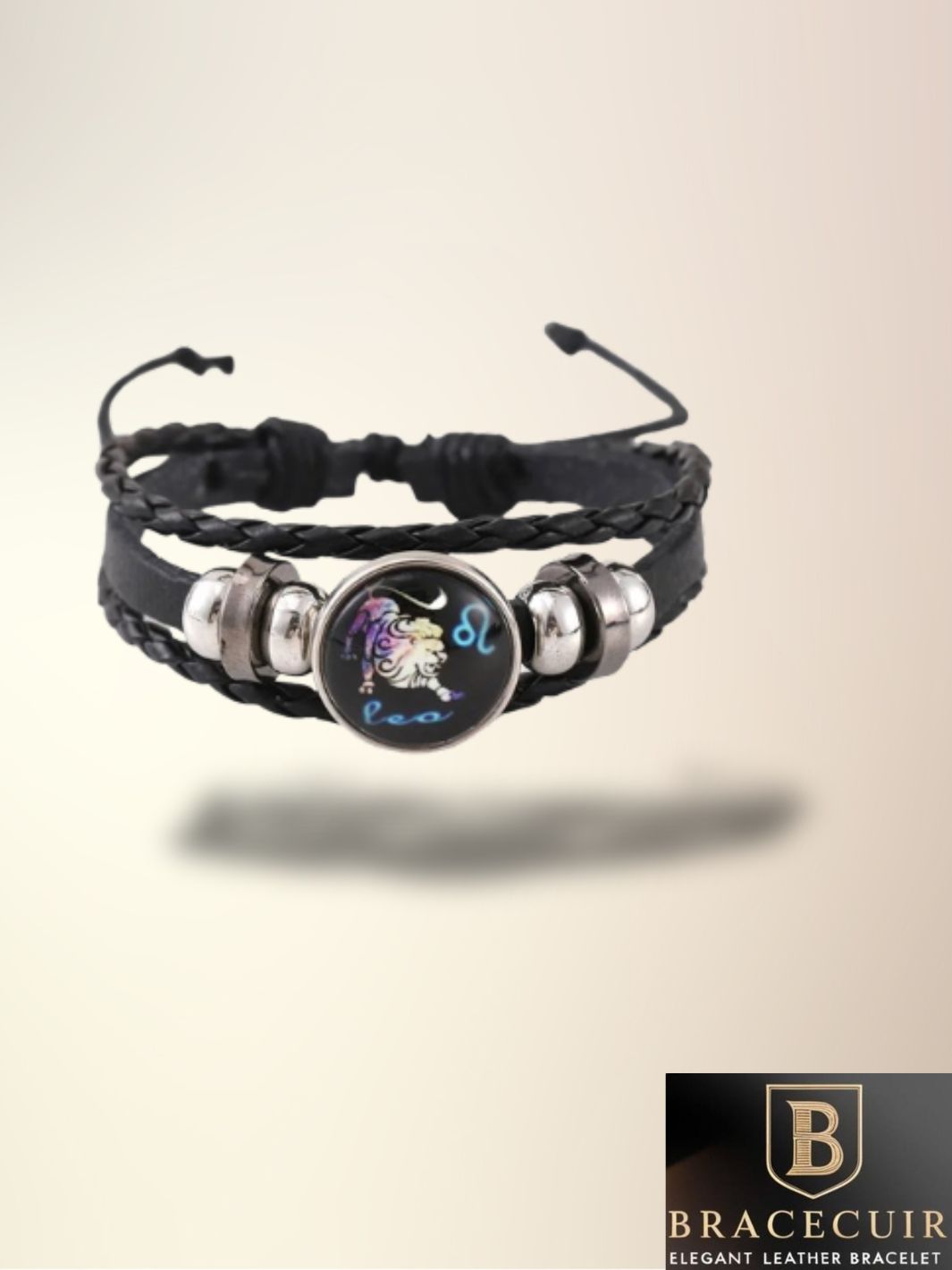 Bracelet cuir <br> signe astrologique