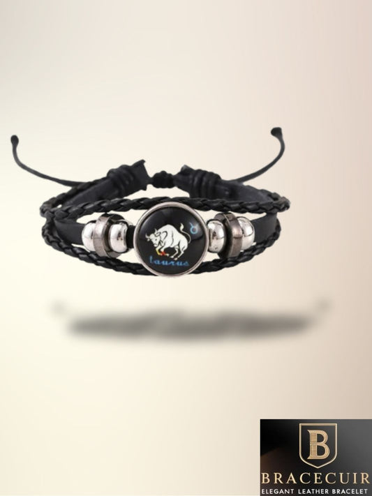 Bracelet cuir <br> signe astrologique