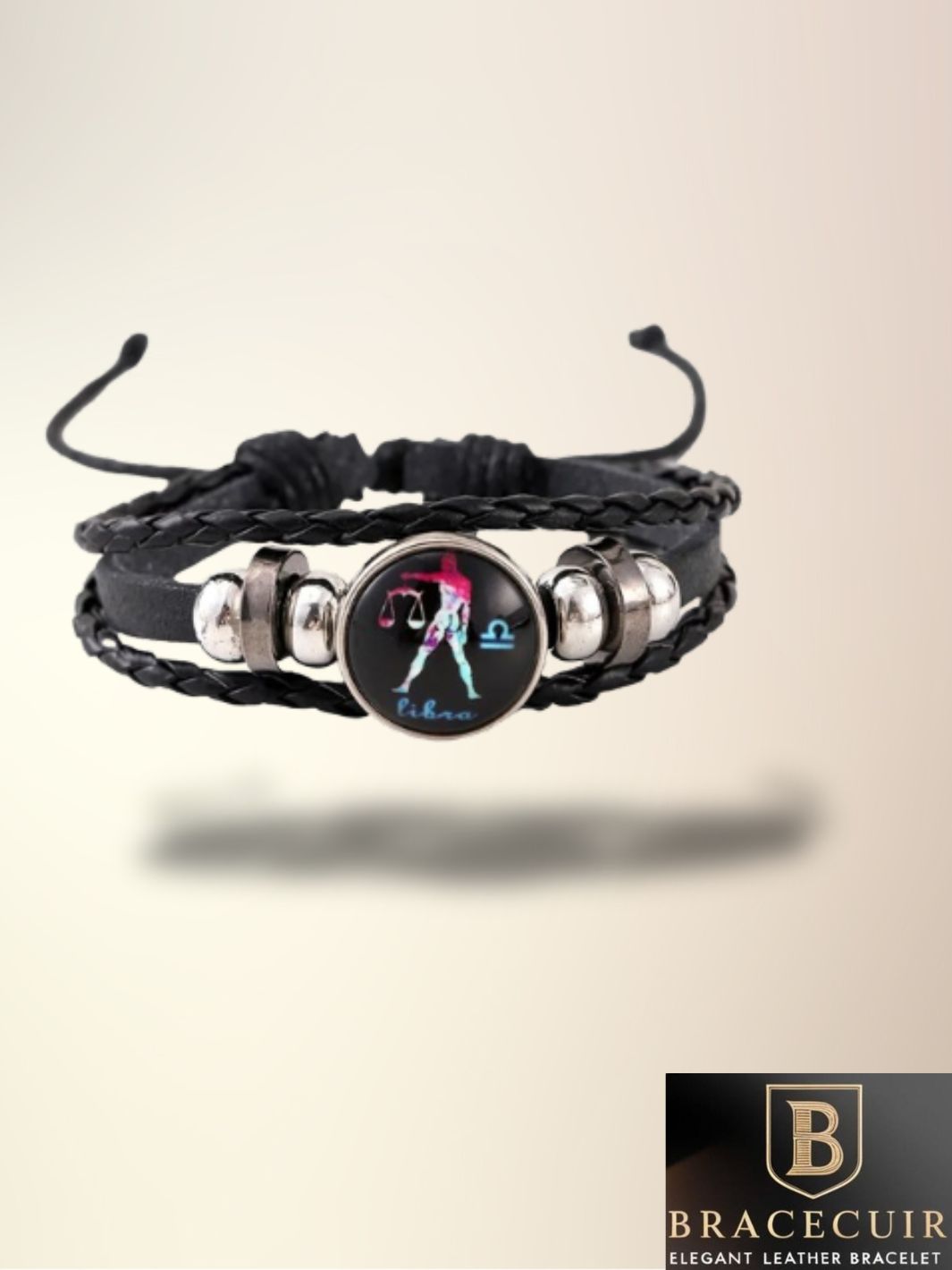 Bracelet cuir <br> signe astrologique