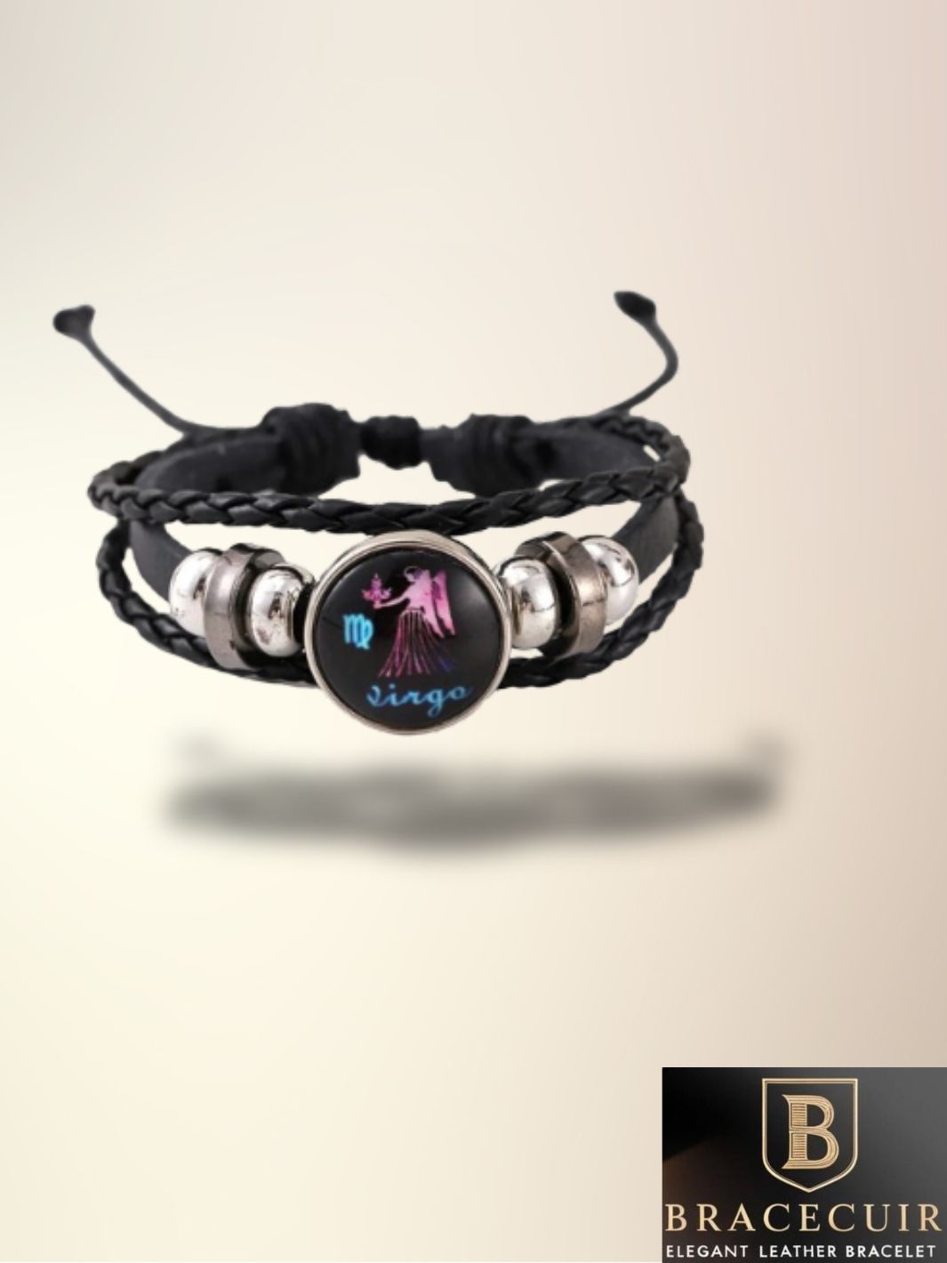 Bracelet cuir <br> signe astrologique