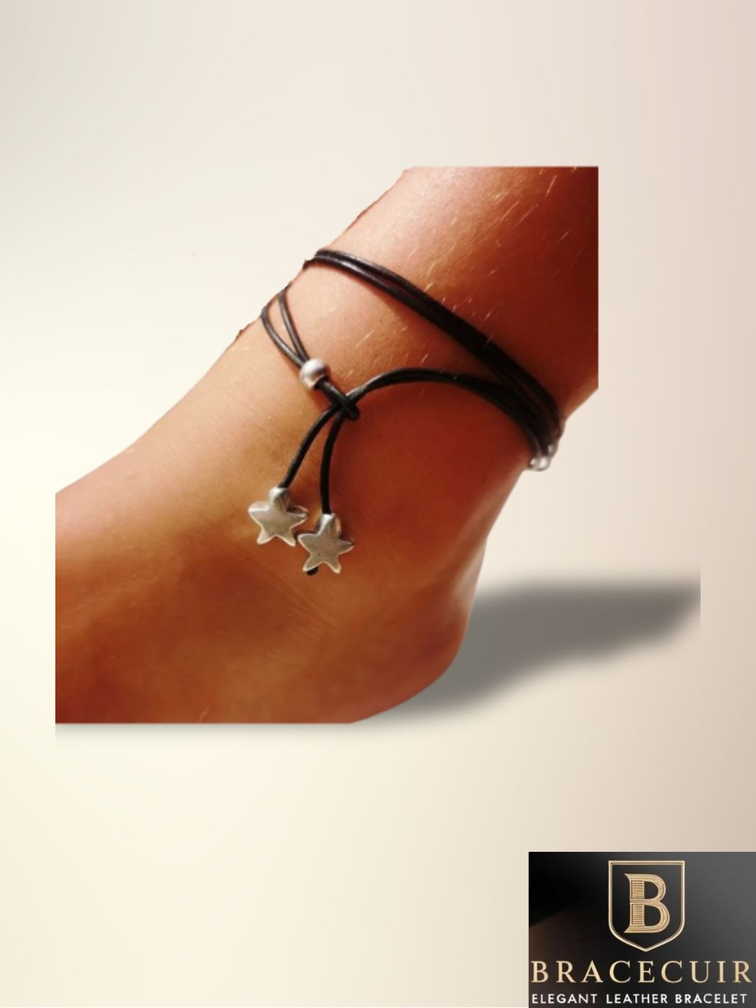 Bracelet cuir <br> de cheville