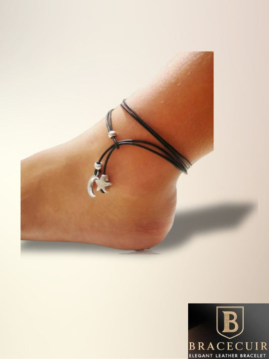 Bracelet cuir <br> de cheville