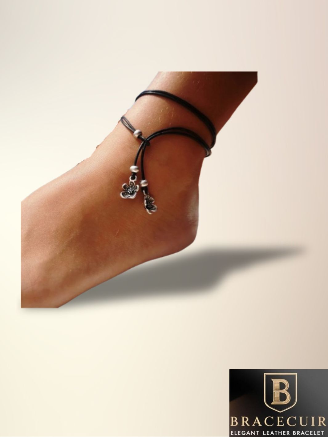 Bracelet cuir <br> de cheville