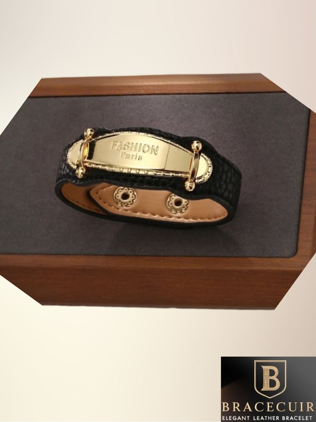 Bracelet cuir <br> luxe fashion