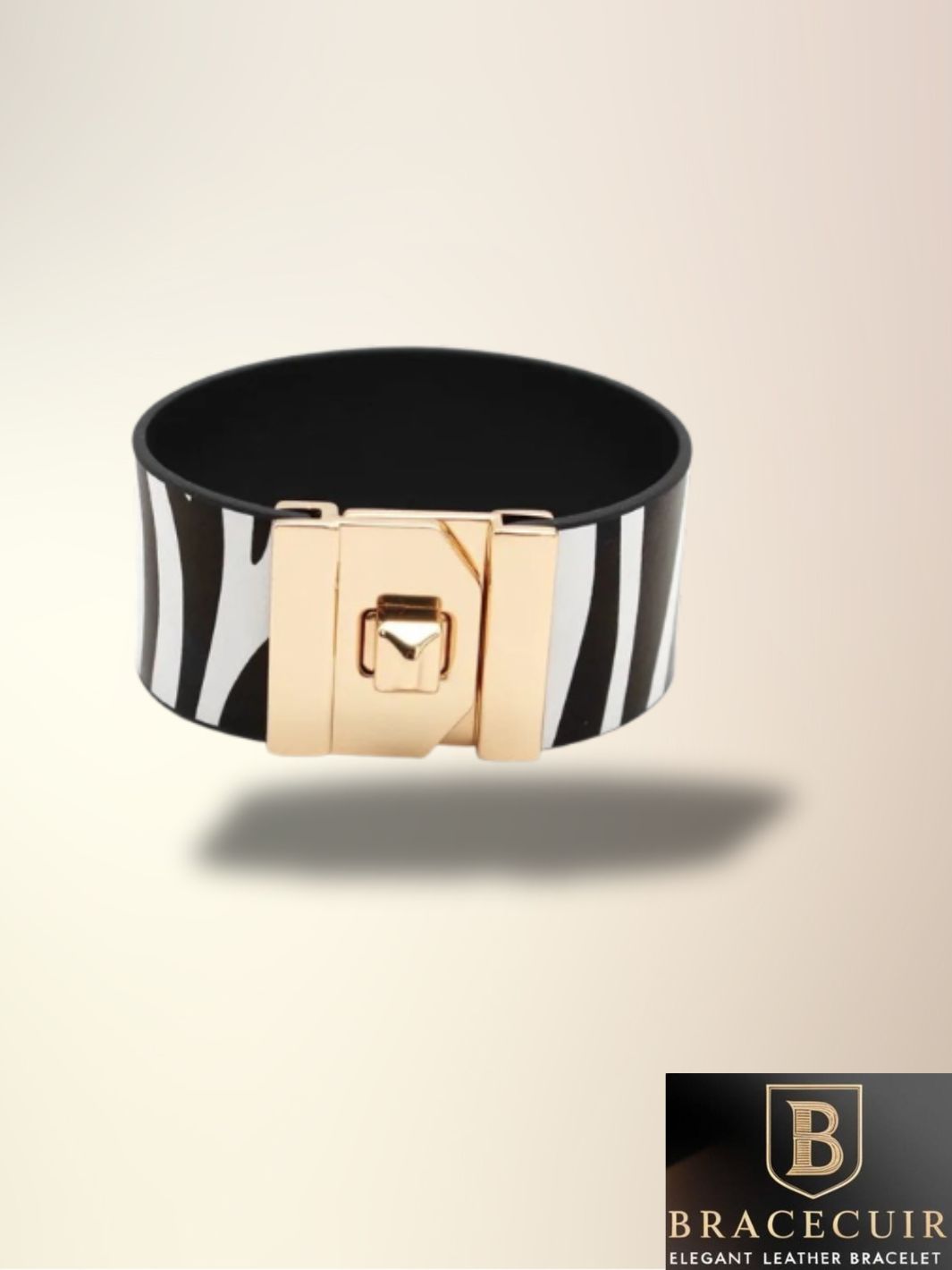 Bracelet cuir <br> manchette luxe