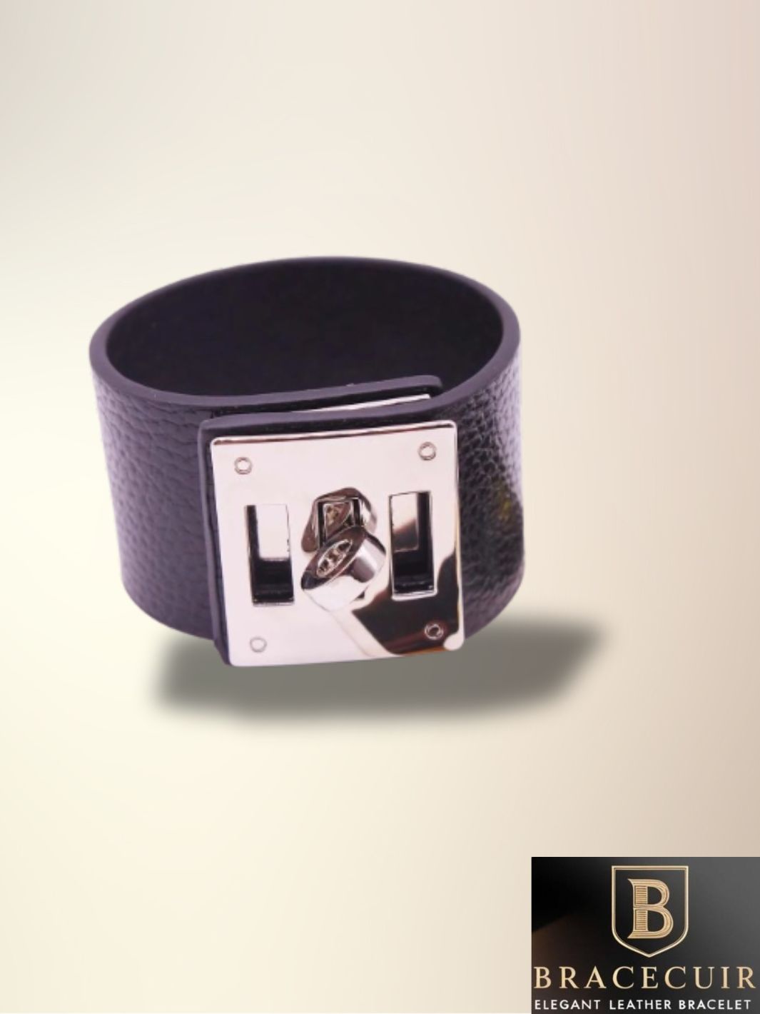 Bracelet cuir <br> manchette fashion