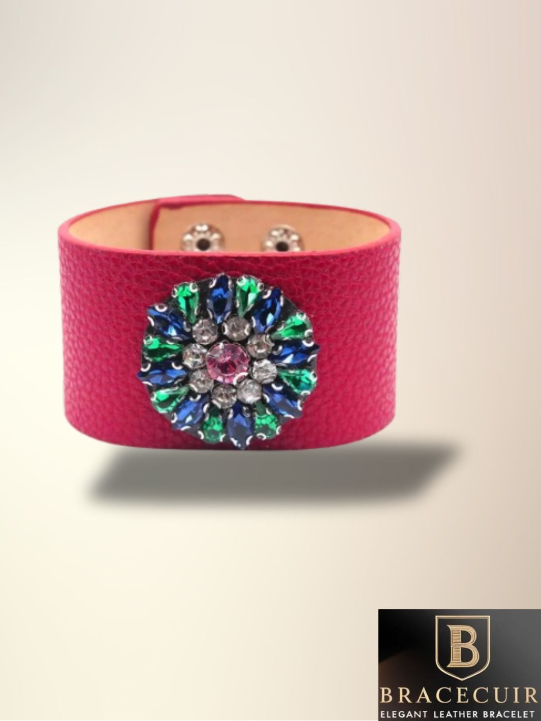 Bracelet cuir manchette fashion