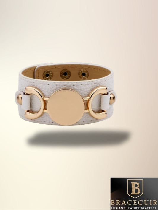 Bracelet cuir <br> manchette luxe