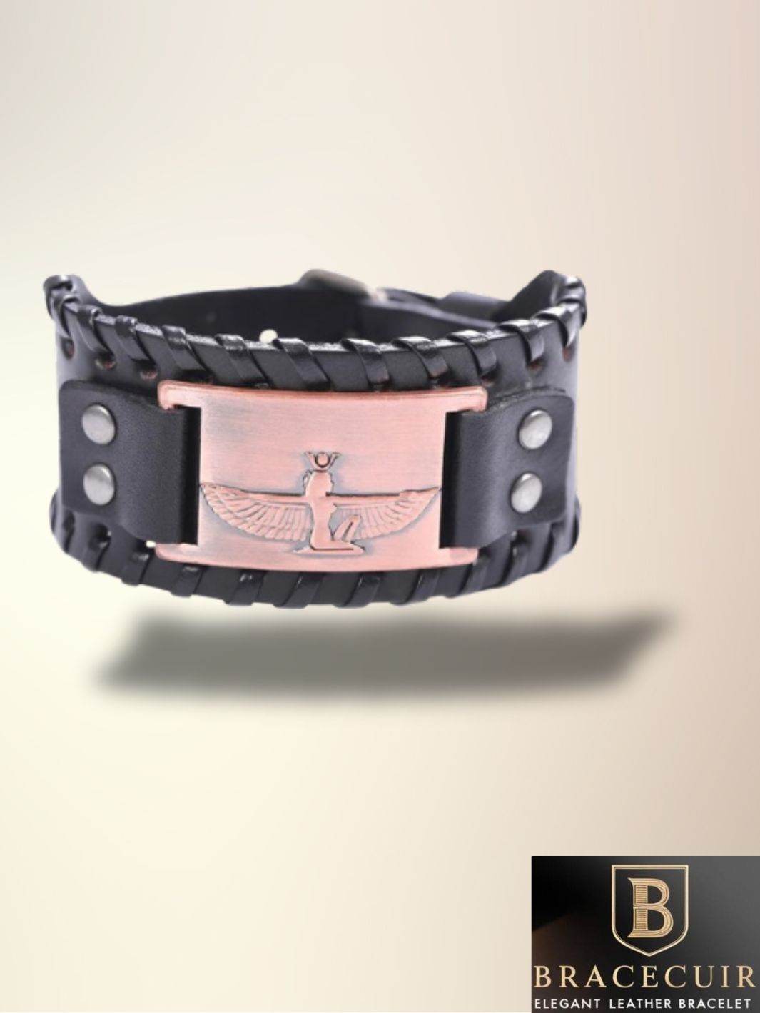 Bracelet cuir <br> manchette talisman