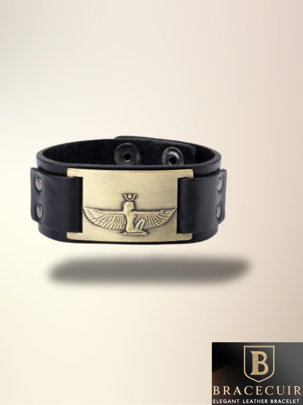 Bracelet cuir <br> manchette talisman