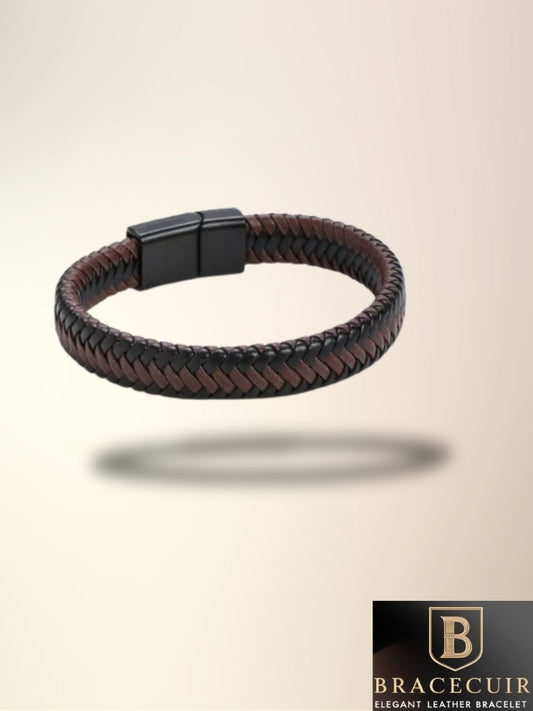 Bracelet cuir <br> tressé