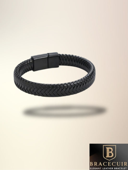 Bracelet cuir <br> tressé