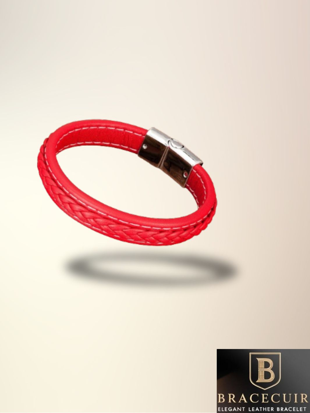 Bracelet cuir <br> tressé