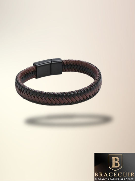 Bracelet cuir <br> tressé