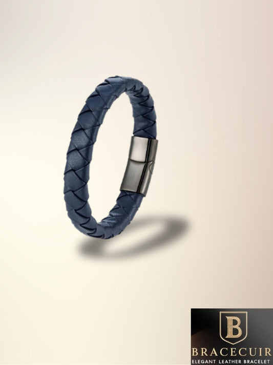 Bracelet cuir <br> tressé