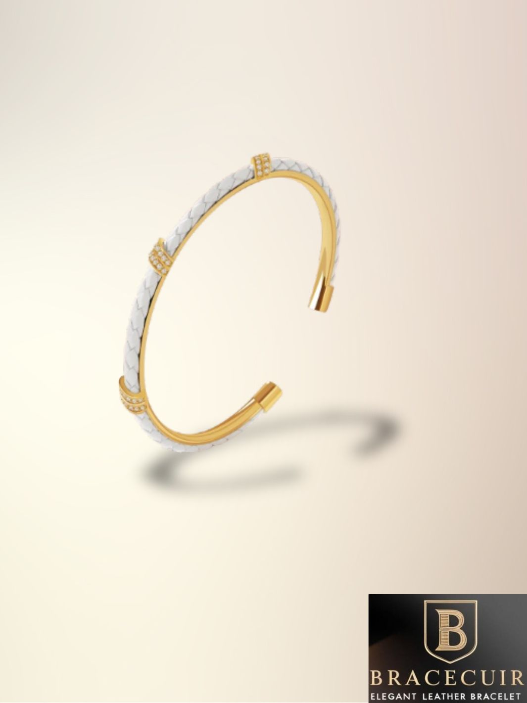 Bracelet cuir <br> tressé luxe