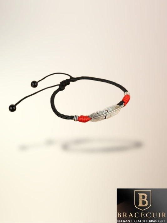 Bracelet cuir <br> de cheville style bohème