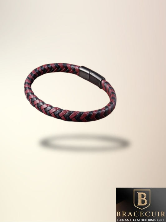 Bracelet cuir <br> tressé